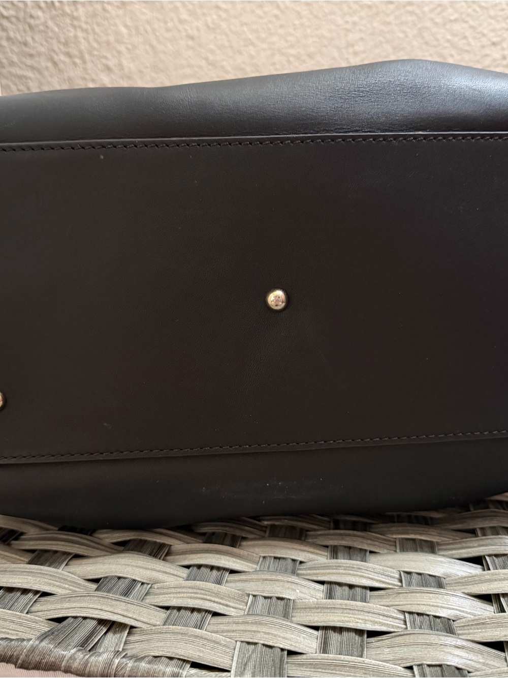 Dooney & Bourke Barlow Black Leather Tote with Brown Trim - Picture 11 of 15